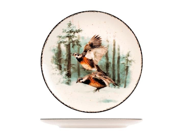 Servizio Piatti Wild Nature 18 Pezzi in Stoneware - Set Tavola per 6 Persone con Piatti Piani, Fondi e Dessert, Design Coupe Elegante Ispirato alla Natura H&H - 2