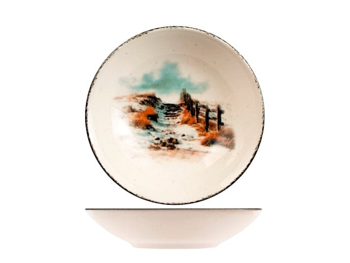 Servizio Piatti Wild Nature 18 Pezzi in Stoneware - Set Tavola per 6 Persone con Piatti Piani, Fondi e Dessert, Design Coupe Elegante Ispirato alla Natura H&H - 3