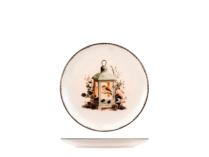 Servizio Piatti Winter Buddy 18 Pezzi in Stoneware, Set Tavola Natalizio per 6 Persone, Design Coupe con Decorazioni Invernali - 2