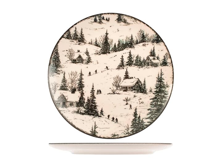 Servizio Piatti White Silence 18 Pezzi in Stoneware - Set Tavola per 6 Persone con Piatti Piani, Fondi e Dessert, Design Coupe Elegante e Raffinato H&H - 2