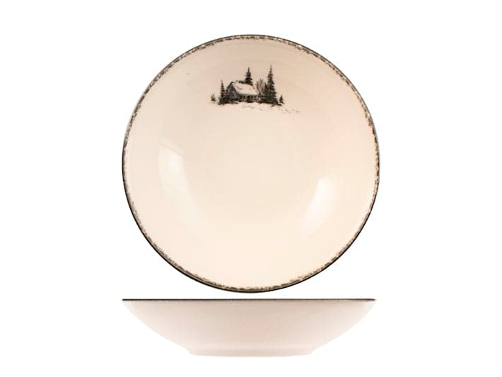 Servizio Piatti White Silence 18 Pezzi in Stoneware - Set Tavola per 6 Persone con Piatti Piani, Fondi e Dessert, Design Coupe Elegante e Raffinato H&H - 3