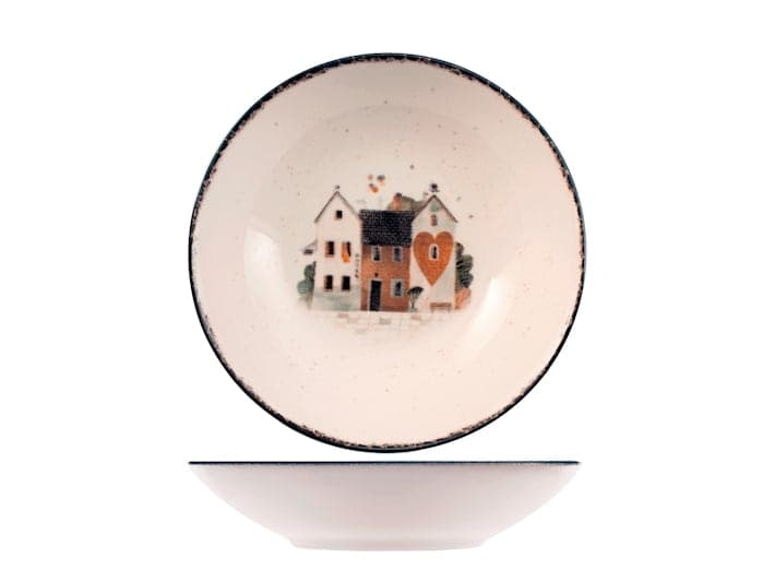 Servizio Piatti Golden Alley 18 Pezzi in Stoneware - Set Tavola per 6 Persone con Piatti Piani, Fondi e Dessert, Design Coupe Elegante e Raffinato H&H - 3