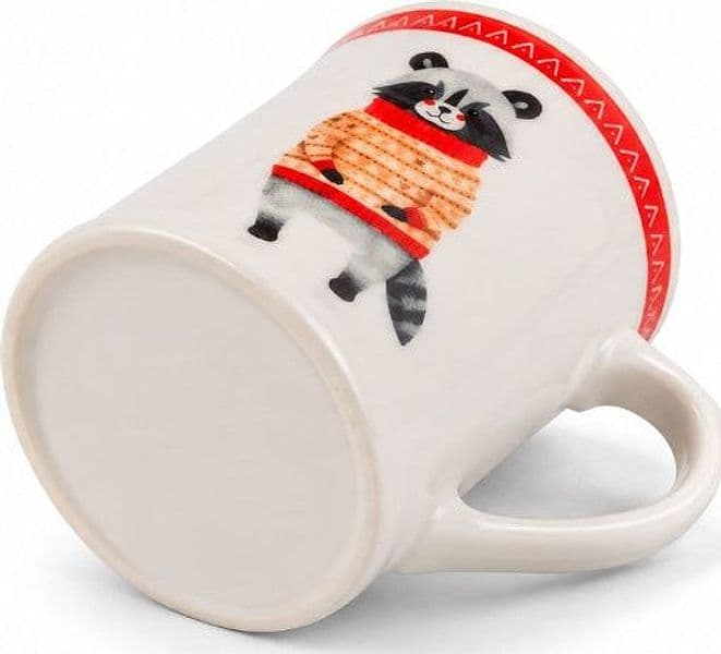 Mug NBC Winter Procione 350 ml in Ceramica Bianca con Decorazione Invernale, Maglione Natalizio, Idea Regalo H&H - 2