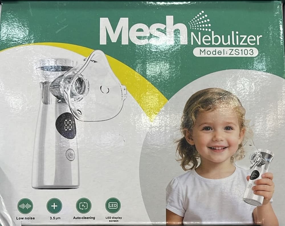 NEBULIZZATORE PORTATILE SILENZIOSO DISPLAY LED AEROSOLTERAPIA PER ADULTI BAMBINI ZS103 - 2