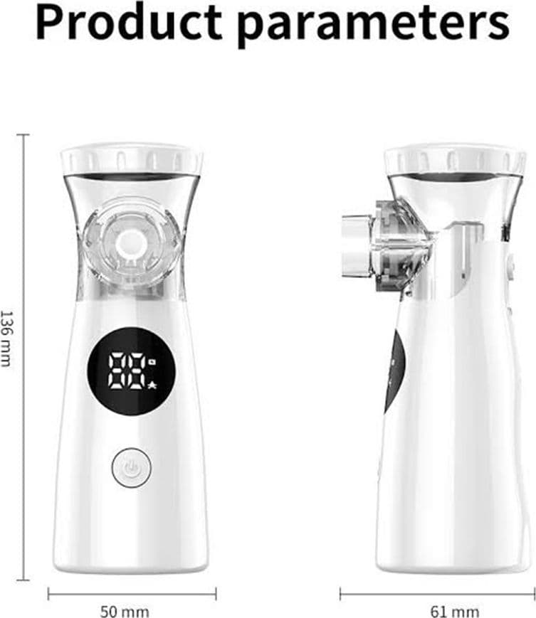 NEBULIZZATORE PORTATILE SILENZIOSO DISPLAY LED AEROSOLTERAPIA PER ADULTI BAMBINI ZS103 - 3