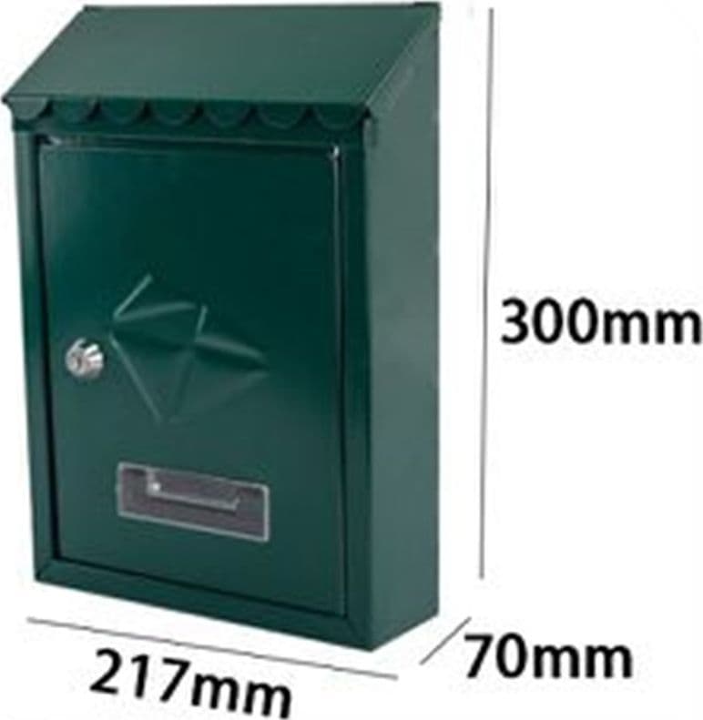 CASSETTA POSTA POSTALE BOX DELLE LETTERE IN METALLO CON TETTO DA ESTERNO VERDE 64920 - 2