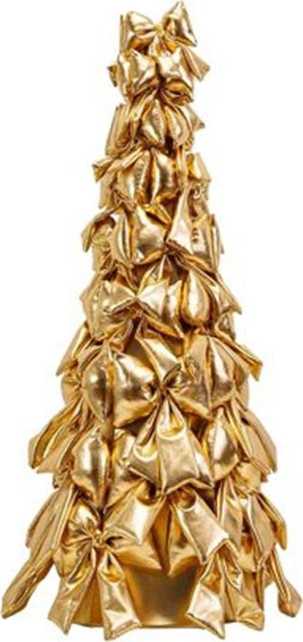 ALBERO DI NATALE DI FIOCCHI DECORATIVO 65CM ORNAMENTO NATALIZIO DA APPOGGIO AUTOPORTANTE - 7