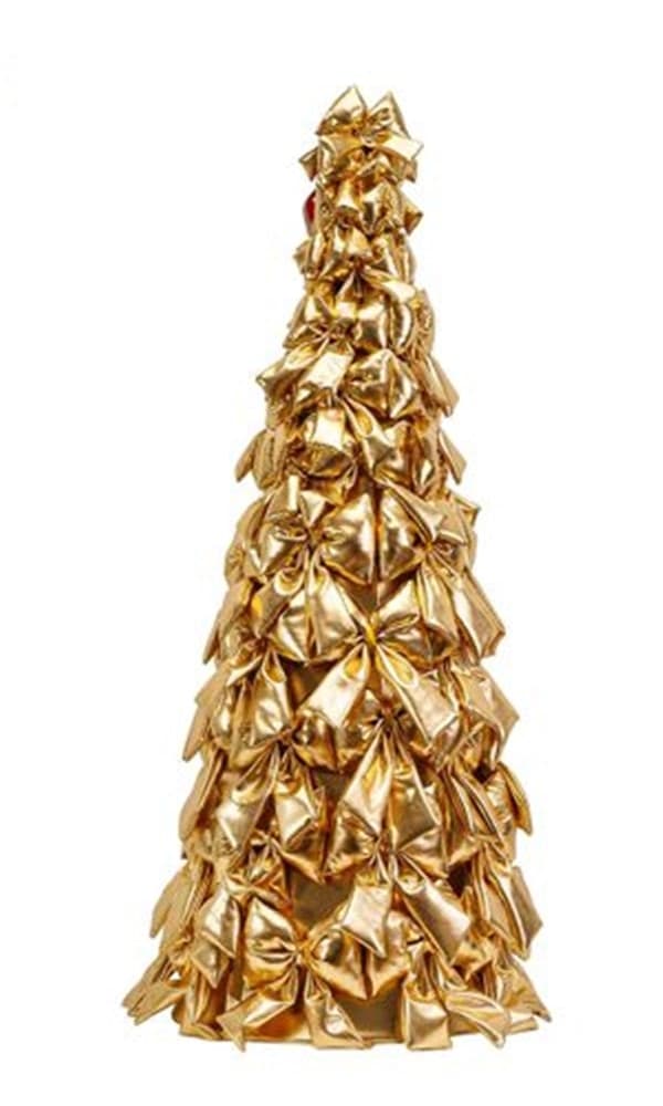 ALBERO DI NATALE DI FIOCCHI DECORATIVO 85CM ORNAMENTO NATALIZIO DA APPOGGIO AUTOPORTANTE - 5