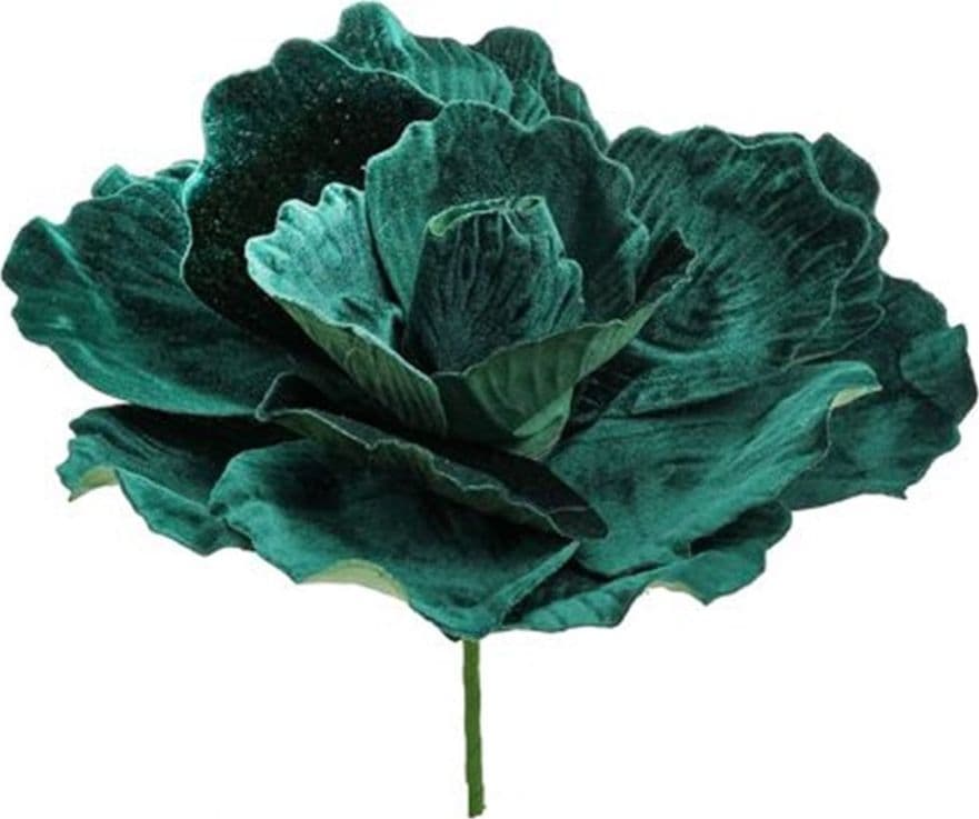 ROSA ARTIFICIALE DECORATIVA 40CM ORNAMENTO FLOREALE CON STELO CENTROTAVOLA GHIRLANDE FESTE - 6