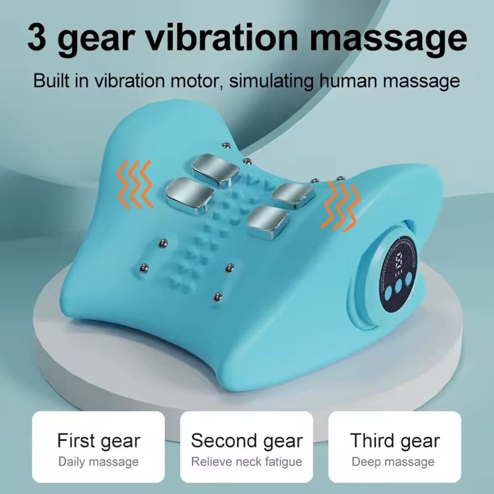 CUSCINO MASSAGGIANTE ELETTRICO PER COLLO SHIATSU RISCALDATO RICARICABILE SPALLE CERVICALE - 2