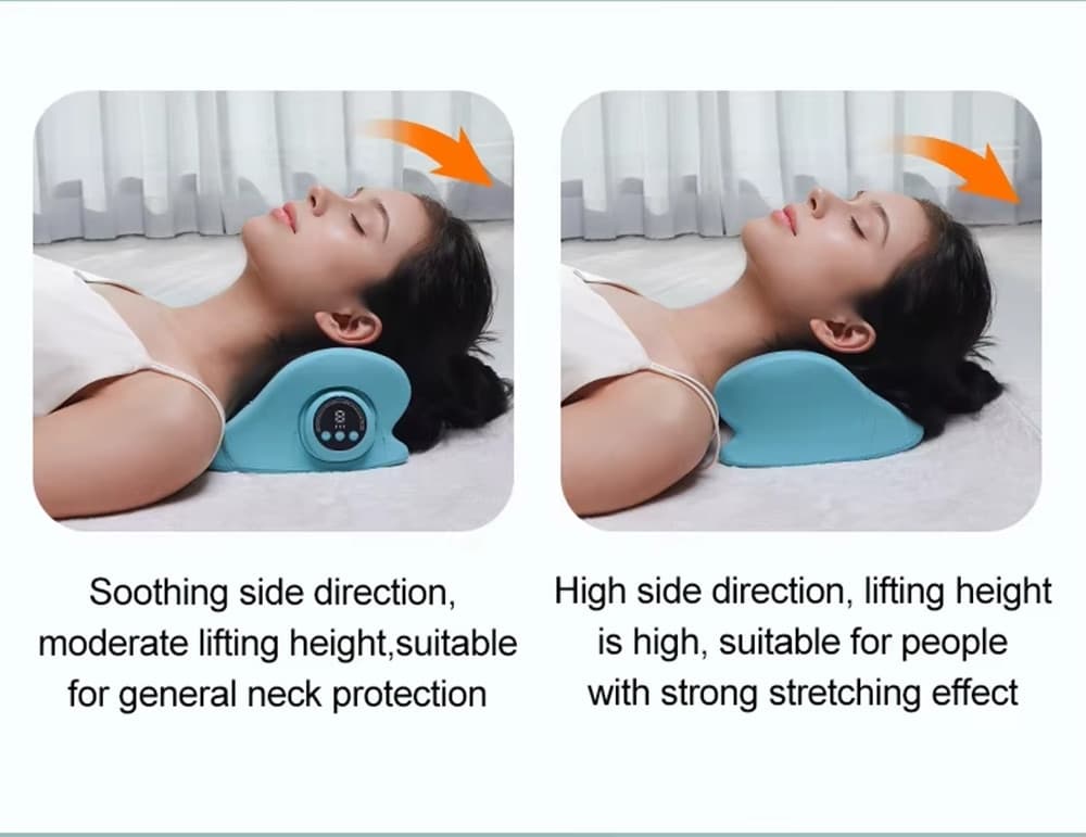 CUSCINO MASSAGGIANTE ELETTRICO PER COLLO SHIATSU RISCALDATO RICARICABILE SPALLE CERVICALE - 14