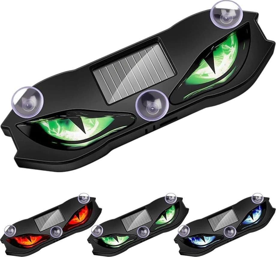 LUCE LED DI SEGNALAZIONE A OCCHI SOLARE PER VETRO AUTO LAMPADA PARABREZZA VENTOSA - 2