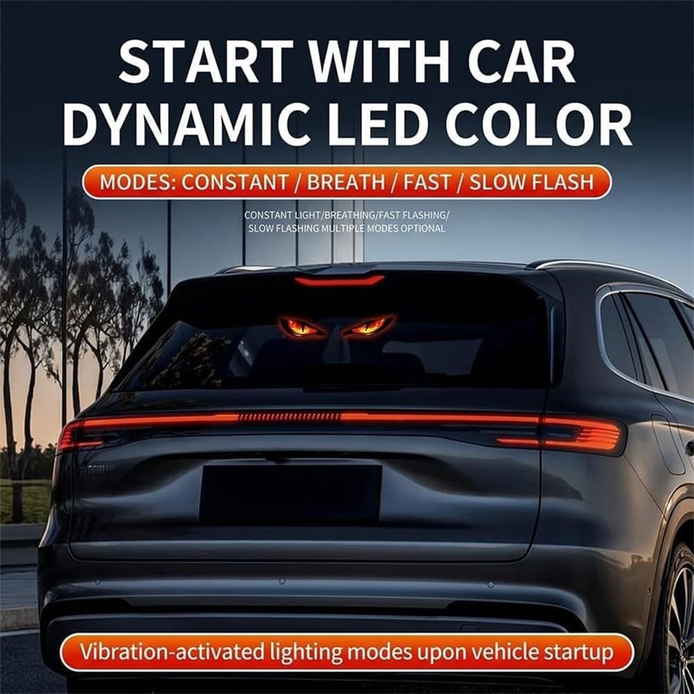 LUCE LED DI SEGNALAZIONE A OCCHI SOLARE PER VETRO AUTO LAMPADA PARABREZZA VENTOSA - 8