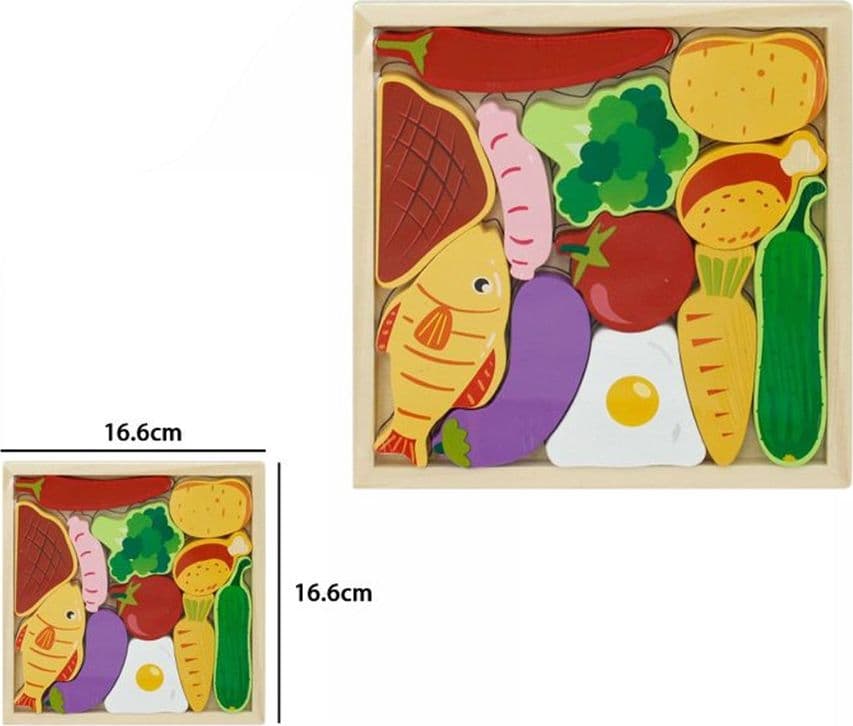 PUZZLE 3D A INCASTRO IN LEGNO FORMA VERDURE PER BAMBINI GIOCO DA TAVOLO EDUCATIVO 07940 - 2