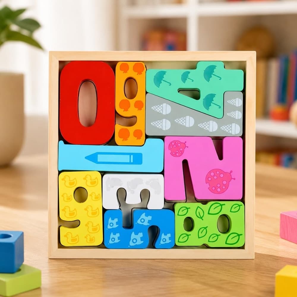 PUZZLE 3D A INCASTRO IN LEGNO FORMA NUMERI PER BAMBINI GIOCO DA TAVOLO EDUCATIVO 07942 - 4