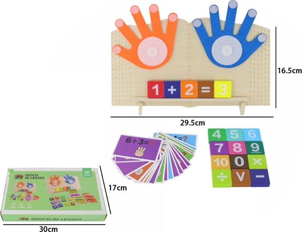 GIOCO MONTESSORI GIOCATTOLO MATEMATICA IN LEGNO EDUCATIVO APPRENDIMENTO OPERAZIONI 32350 - 2