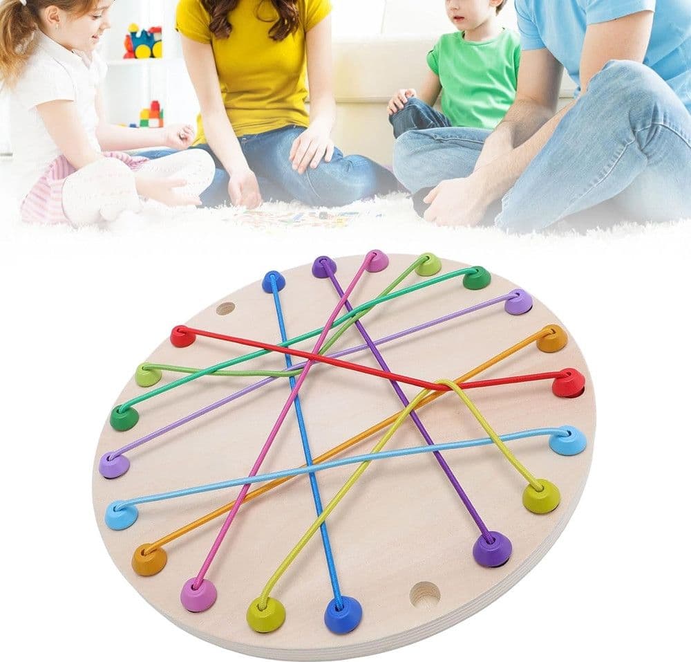 GIOCO INTERATTIVO IN LEGNO CON DISTRICAMENTO CORDA INTRECCIATA CIRCOLARE 22,2 CM 32351 - 5