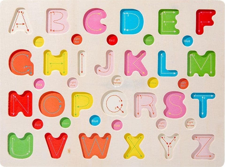 GIOCO DA TAVOLO IN LEGNO 3IN1 GIOCATTOLO EDUCATIVO MULTIFUNZIONALE BAMBINI LETTERE 07954 - 5