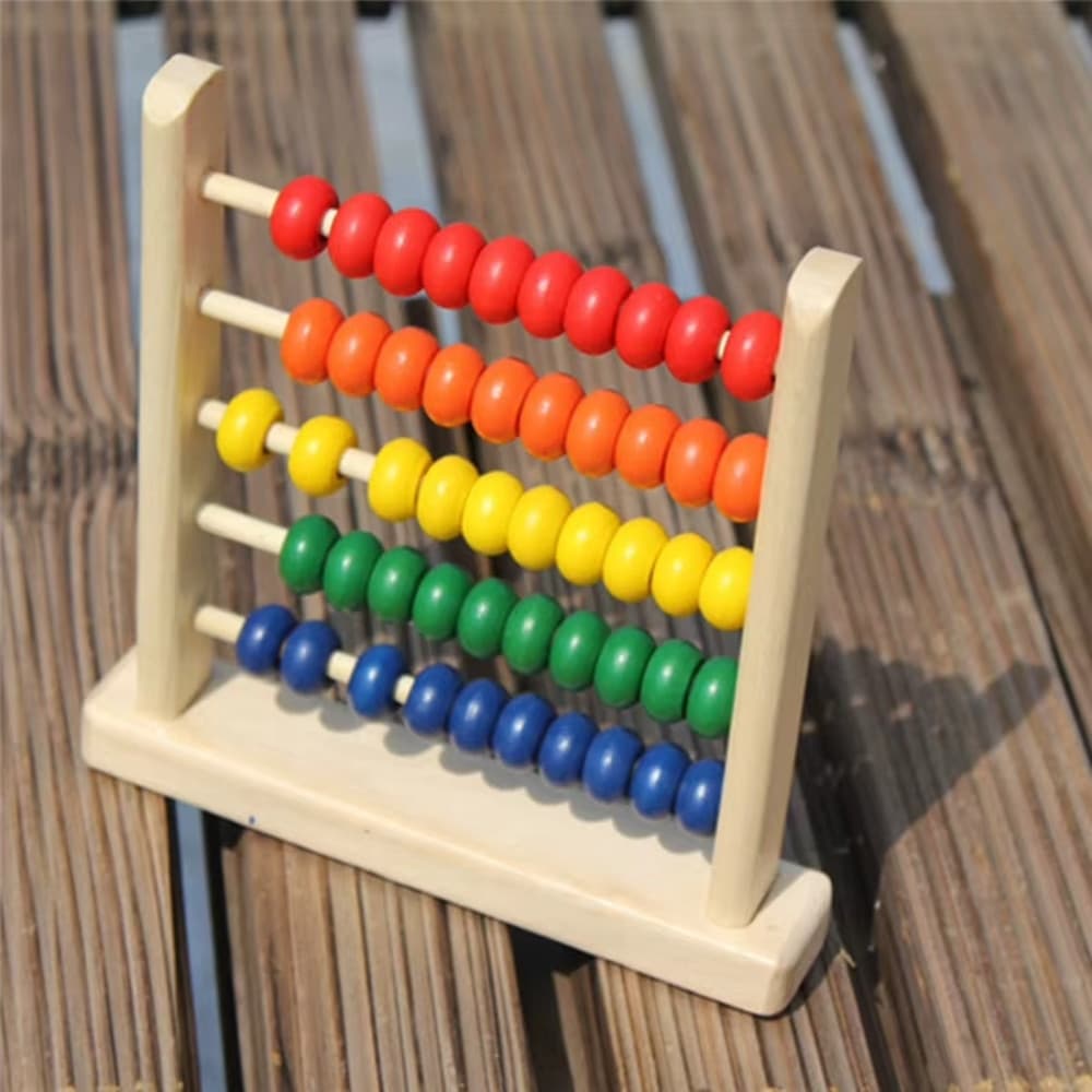 ABACO PALLOTTOLIERE EDUCATIVO BAMBINI SUPPORTO ARITMETICO IN LEGNO GIOCO PER CONTARE 07948A - 5