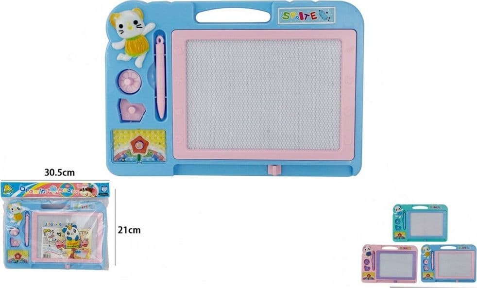 LAVAGNA MAGICA BAMBINI CANCELLABILE PER DISEGNARE SCRIVERE TIMBRINI PENNA MAGNETICA 07680 - 6