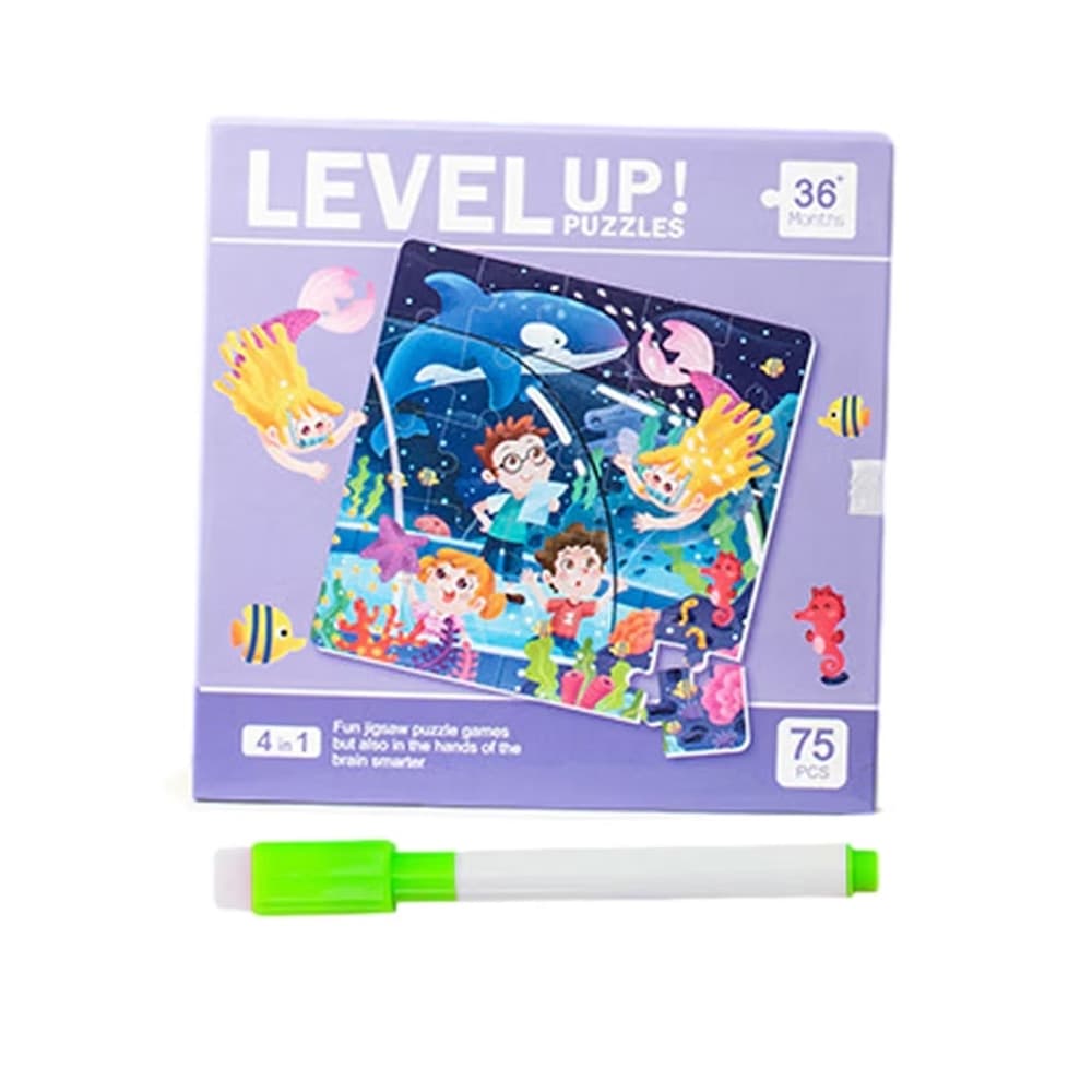 LIBRO GIOCO PUZZLE MAGNETICI CON LAVAGNA DISEGNO PENNA PER BAMBINI 4IN1 VARI TEMI 32368 - 3
