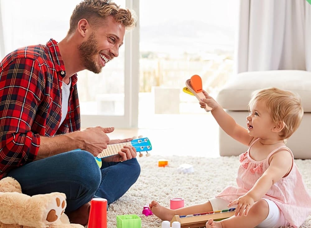 NACCHERE DI LEGNO STRUMENTO MUSICALE A PERCUSSIONE BATTENTE MANUALE BAMBINI NEONATI 32332 - 5