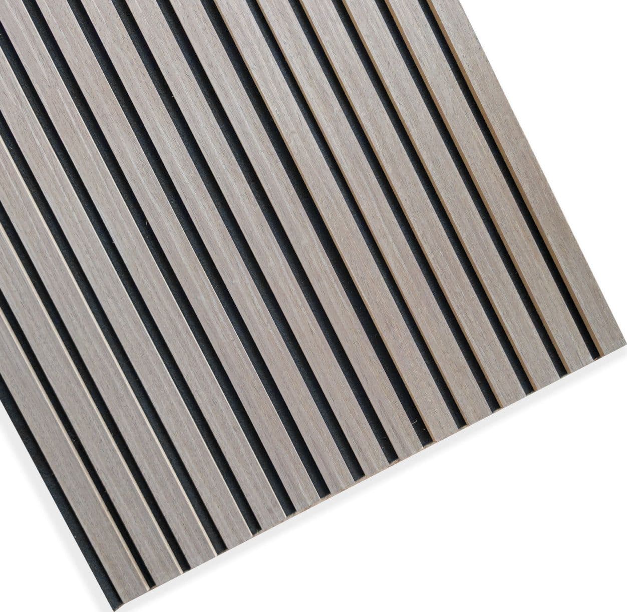 Pannello Acustico a Lamelli in Vero Legno di Noce, Fibra di Legno e Feltro 12x600x2900 mm – 1,74 m² - 4