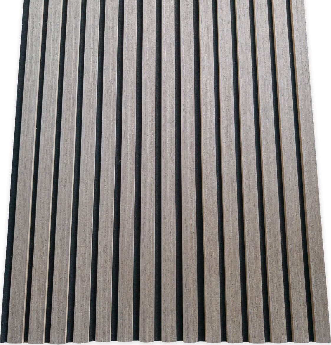 Pannello Acustico a Lamelli in Vero Legno di Noce, Fibra di Legno e Feltro 12x600x2900 mm – 1,74 m² - 5