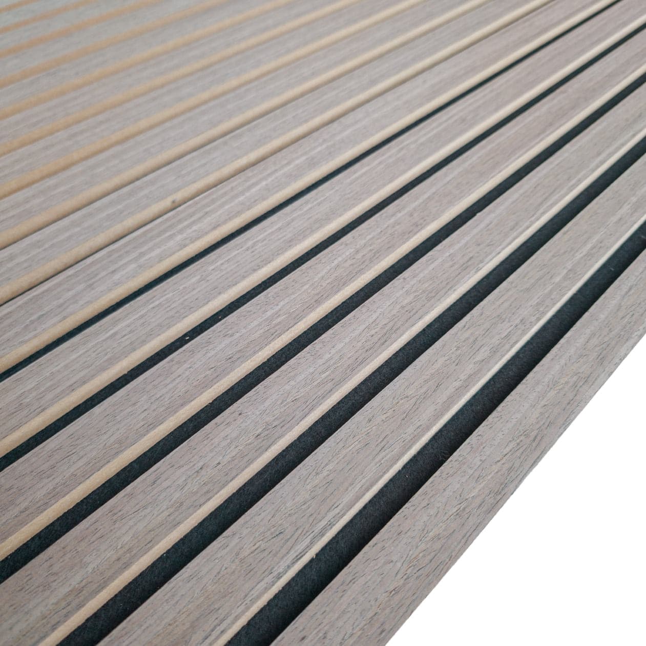 Pannello Acustico a Lamelli in Vero Legno di Noce, Fibra di Legno e Feltro 12x600x2900 mm – 1,74 m² - 8