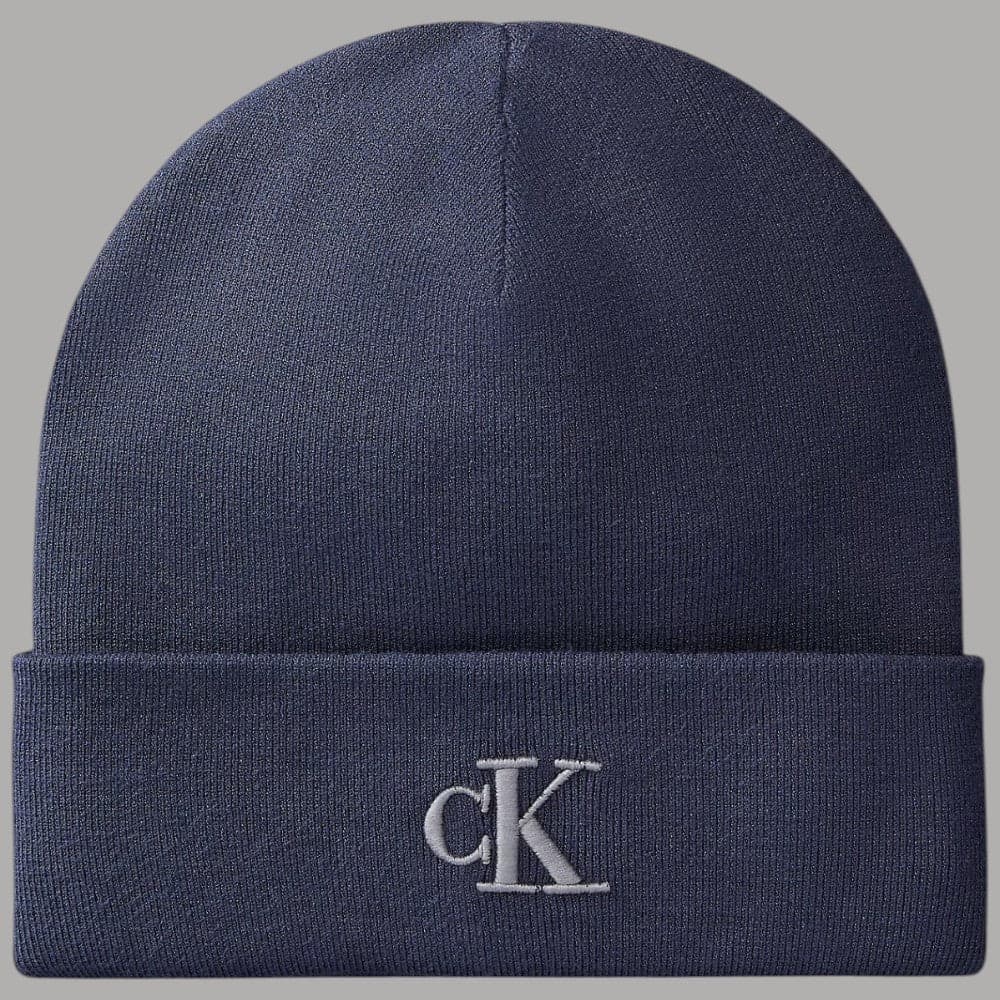 Berretto Calvin Klein Baine a costine con monogramma CK - 1