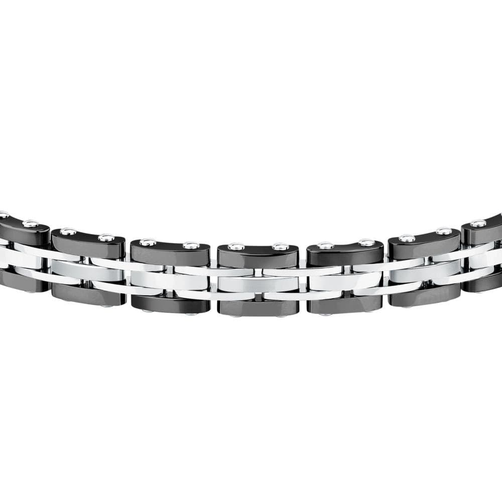 Bracciale Sector Ceramic Uomo Acciaio e Ceramica Nera (SAFR50) - 2