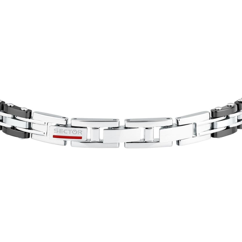 Bracciale Sector Ceramic Uomo Acciaio e Ceramica Nera (SAFR50) - 3