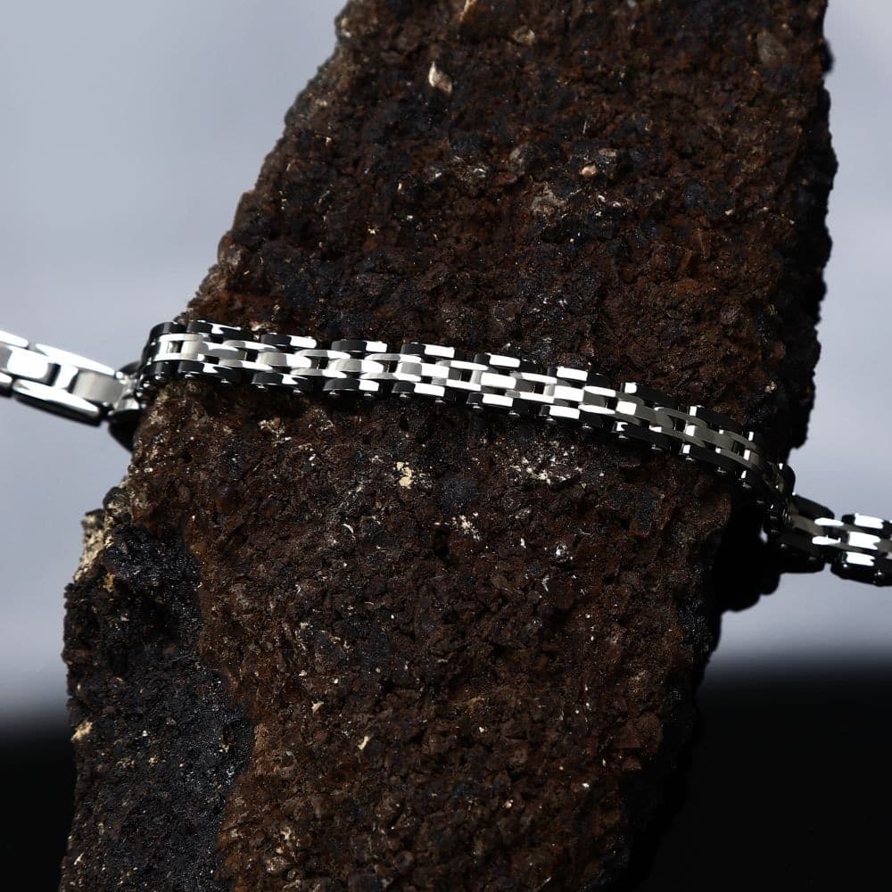 Bracciale Sector Ceramic Uomo Acciaio e Ceramica Nera (SAFR50) - 4