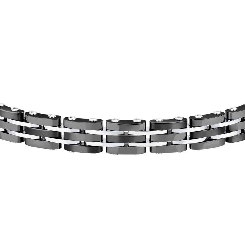 Bracciale Sector Ceramic Uomo Acciaio e Ceramica Nera (SAFR48) - 2