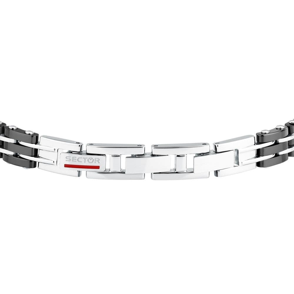 Bracciale Sector Ceramic Uomo Acciaio e Ceramica Nera (SAFR48) - 3