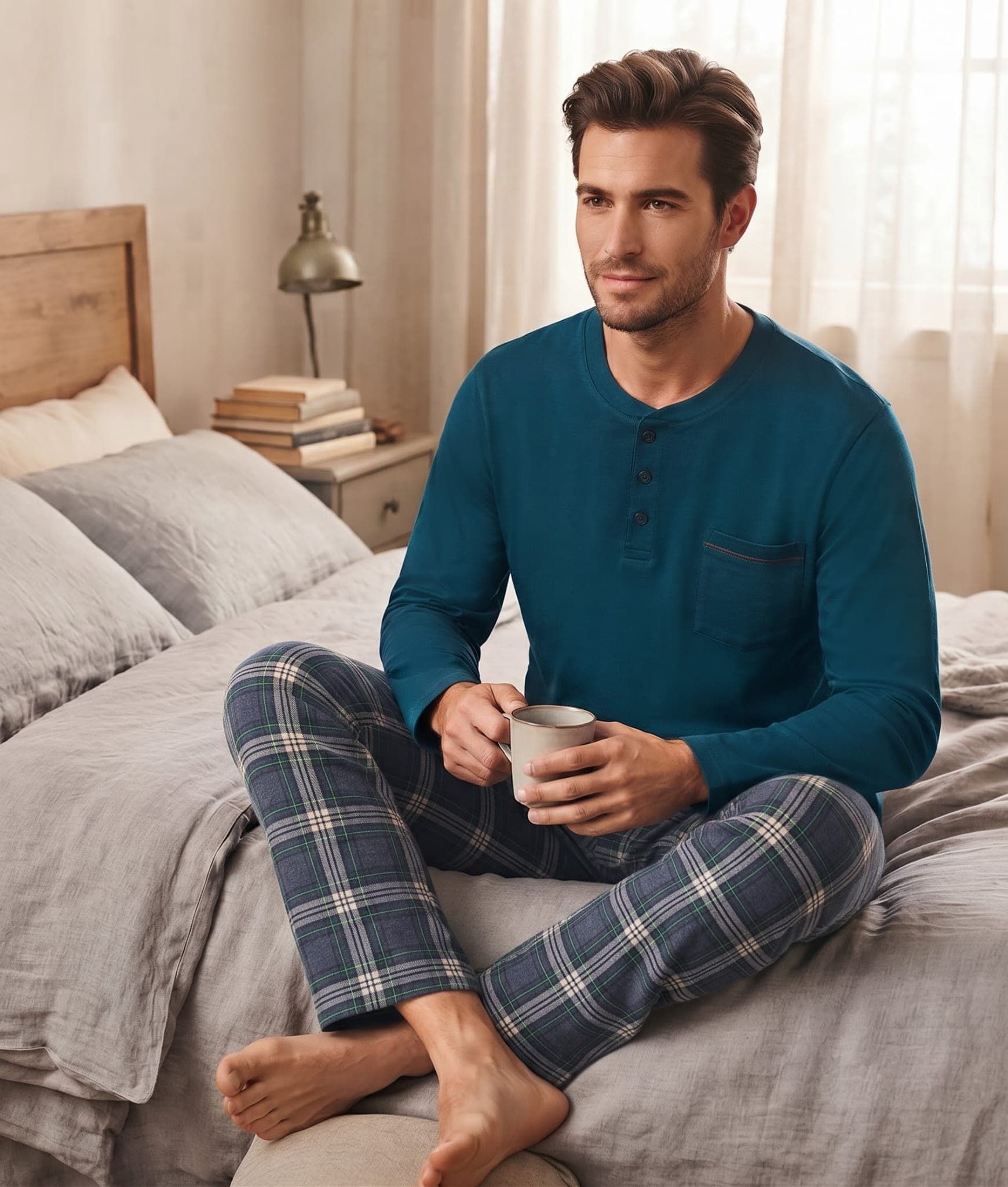 SK1237PLU - Pigiama Autunno/Inverno Uomo - Karel - 3