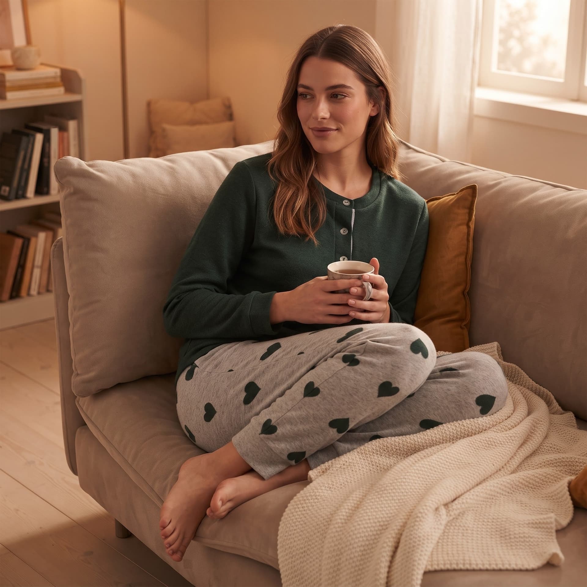 Pigiama Autunno/Inverno Donna Karel SK1312PLD XL 30% COT 65% POL 5% AF - 3