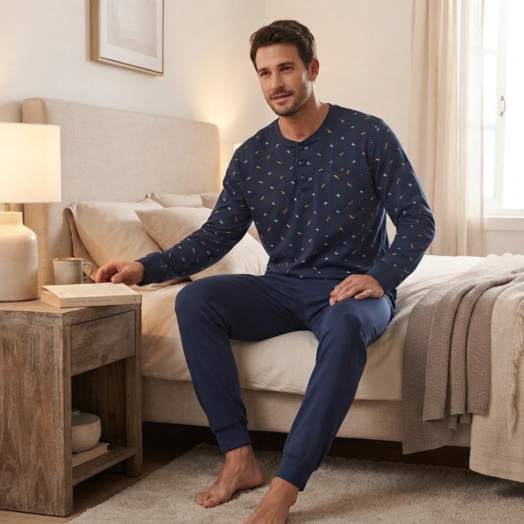 SK1224PLU - Pigiama Autunno/Inverno Uomo - Karel - 2