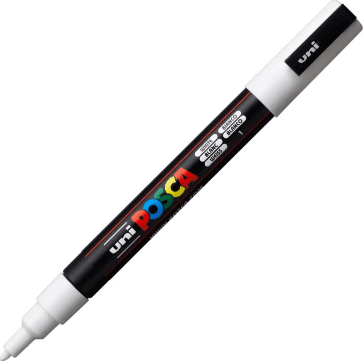 Uni Posca - Marker Punta Media PC5 M Bianco n°1 - 4