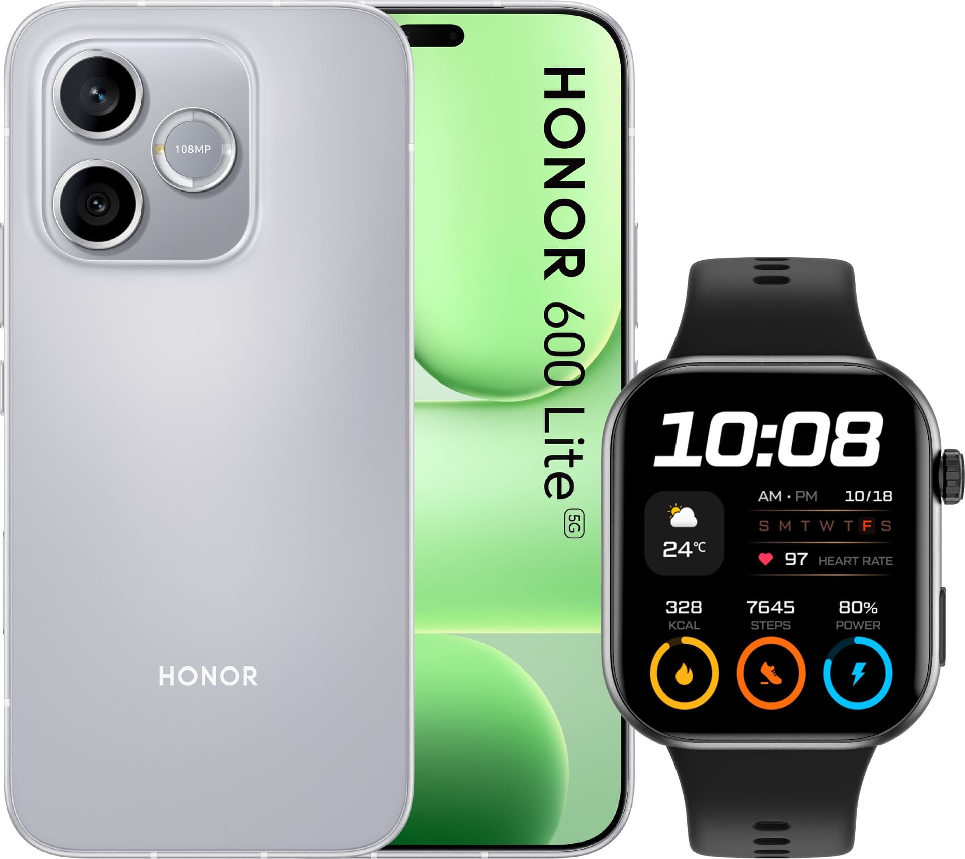 Honor 600 Lite 8+256GB 6.6"5G Velvet Grey DS + Watch 2i ITA - 4