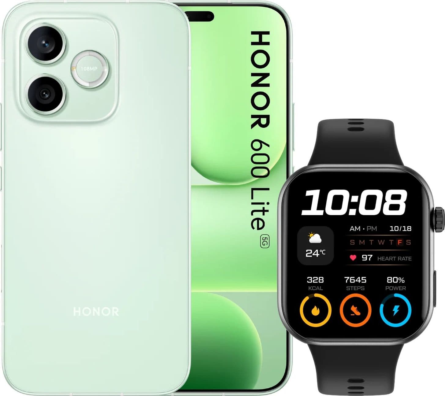 Honor 600 Lite 8+256GB 6.6"5G Sprout Green DS + Watch 2i ITA - 2