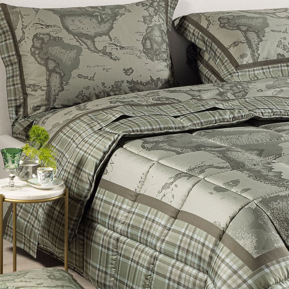 Trapunta Matrimoniale Geo Tartan Green ! Alviero Martini 1ᴬ Classe - 3