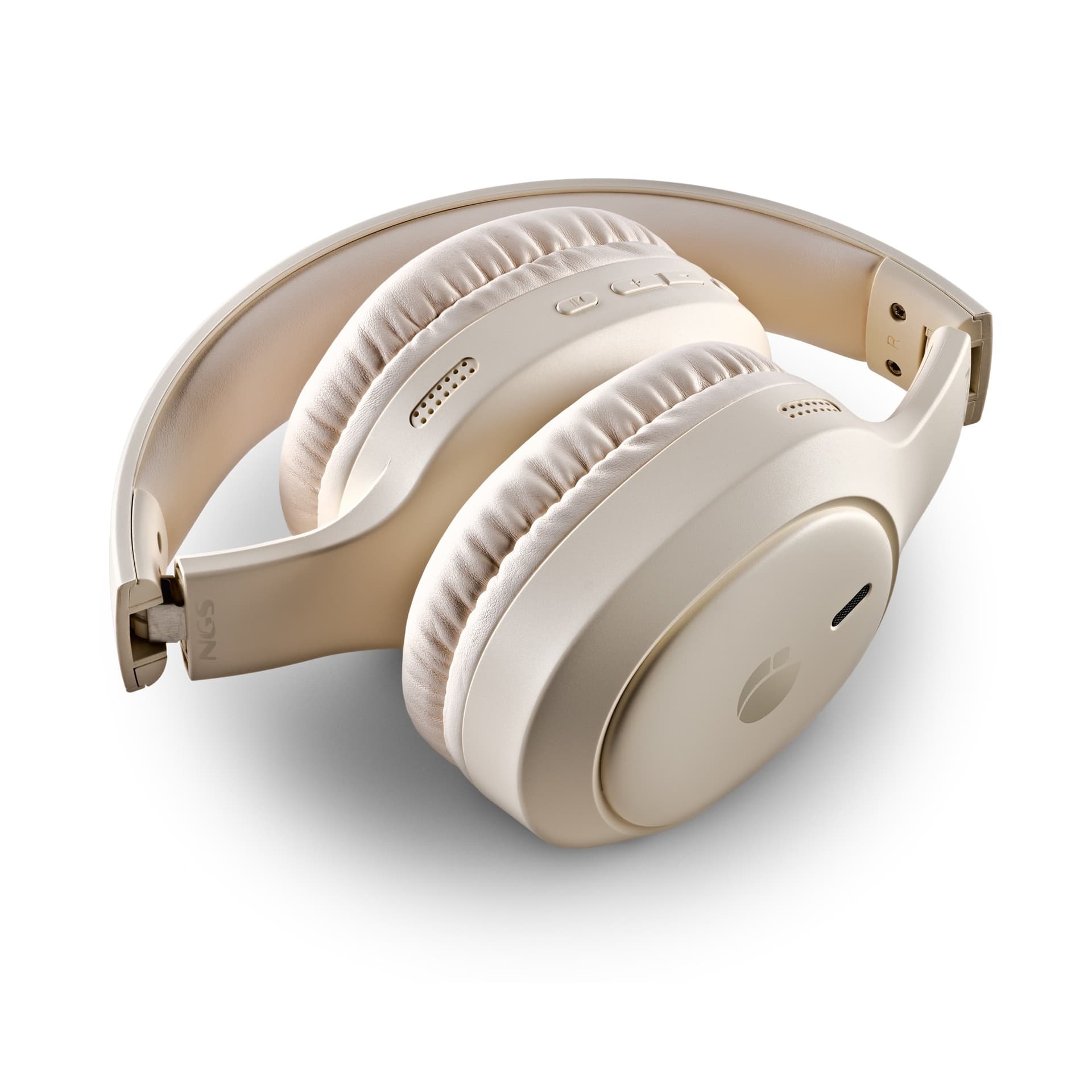 NGS Cuffie Bluetooth +Mic Artica Tempest Pieghevoli Beige - 4