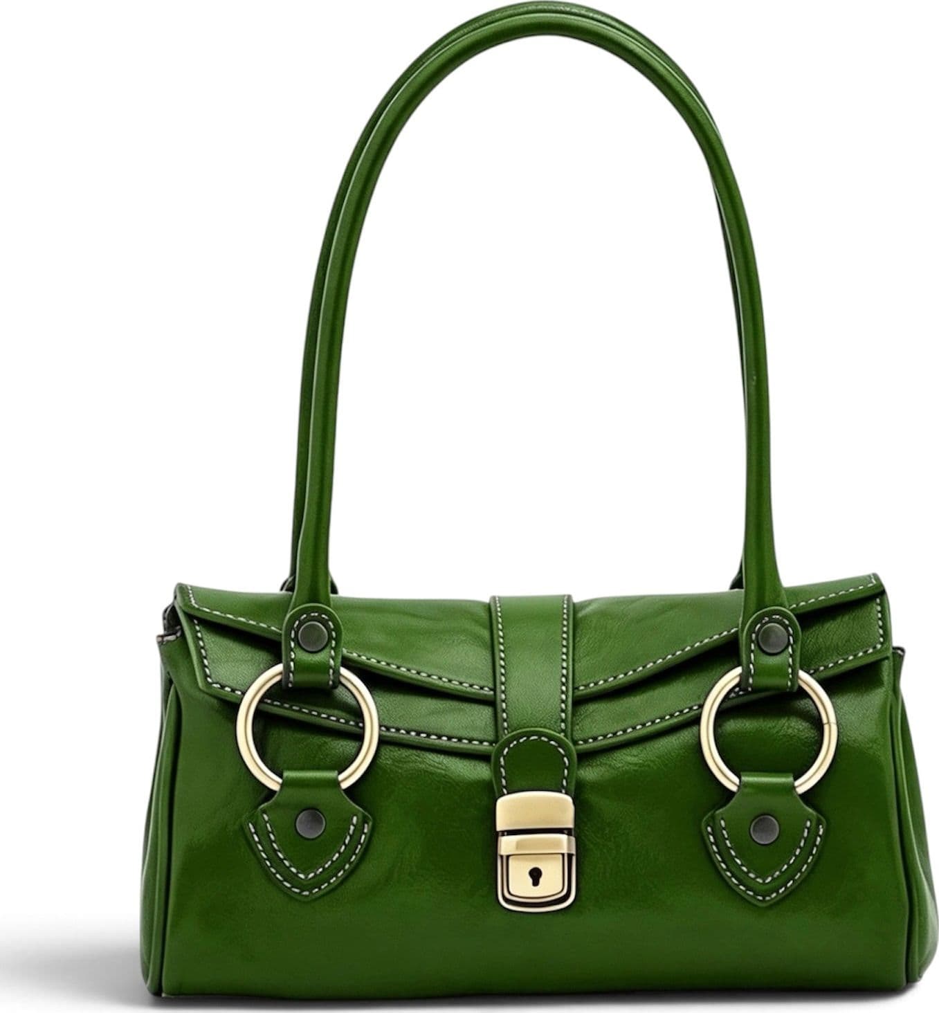 Modarno Borsa donna a spalla in vera pelle di Vacchetta Premium 28x13x14 cm - 11
