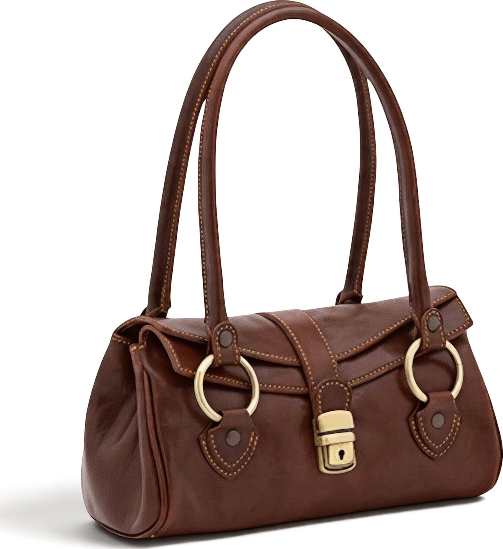 Modarno Borsa donna a spalla in vera pelle di Vacchetta Premium 28x13x14 cm - 3