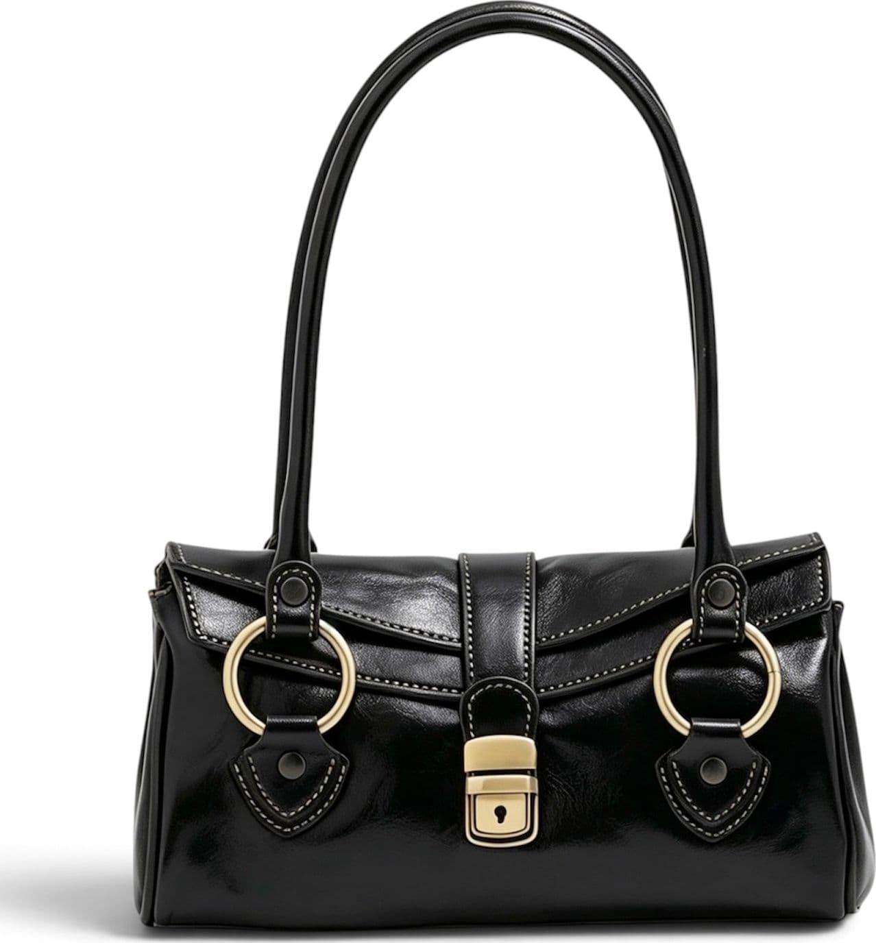 Modarno Borsa donna a spalla in vera pelle di Vacchetta Premium 28x13x14 cm - 8
