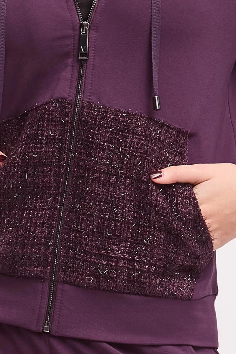 Maglia aperta con zip e tasche | VERDISSIMA Cosy - 4