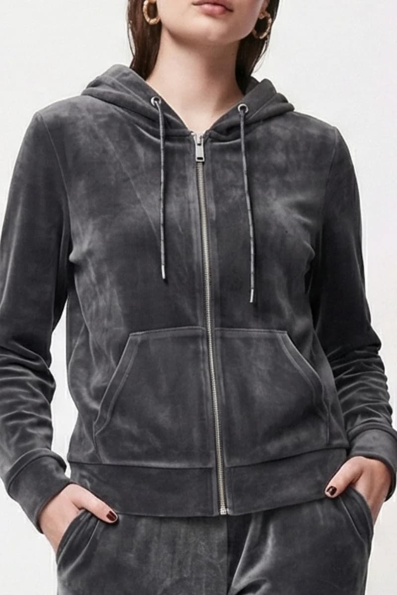 Maglia aperta con zip e cappuccio | VERDISSIMA Cosy - 2