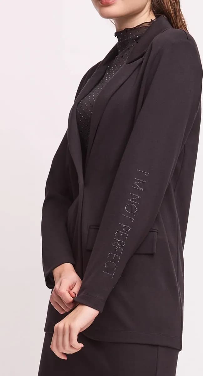 Giacca blazer aperta con tasche e bottone | VERDISSIMA Cosy - 4