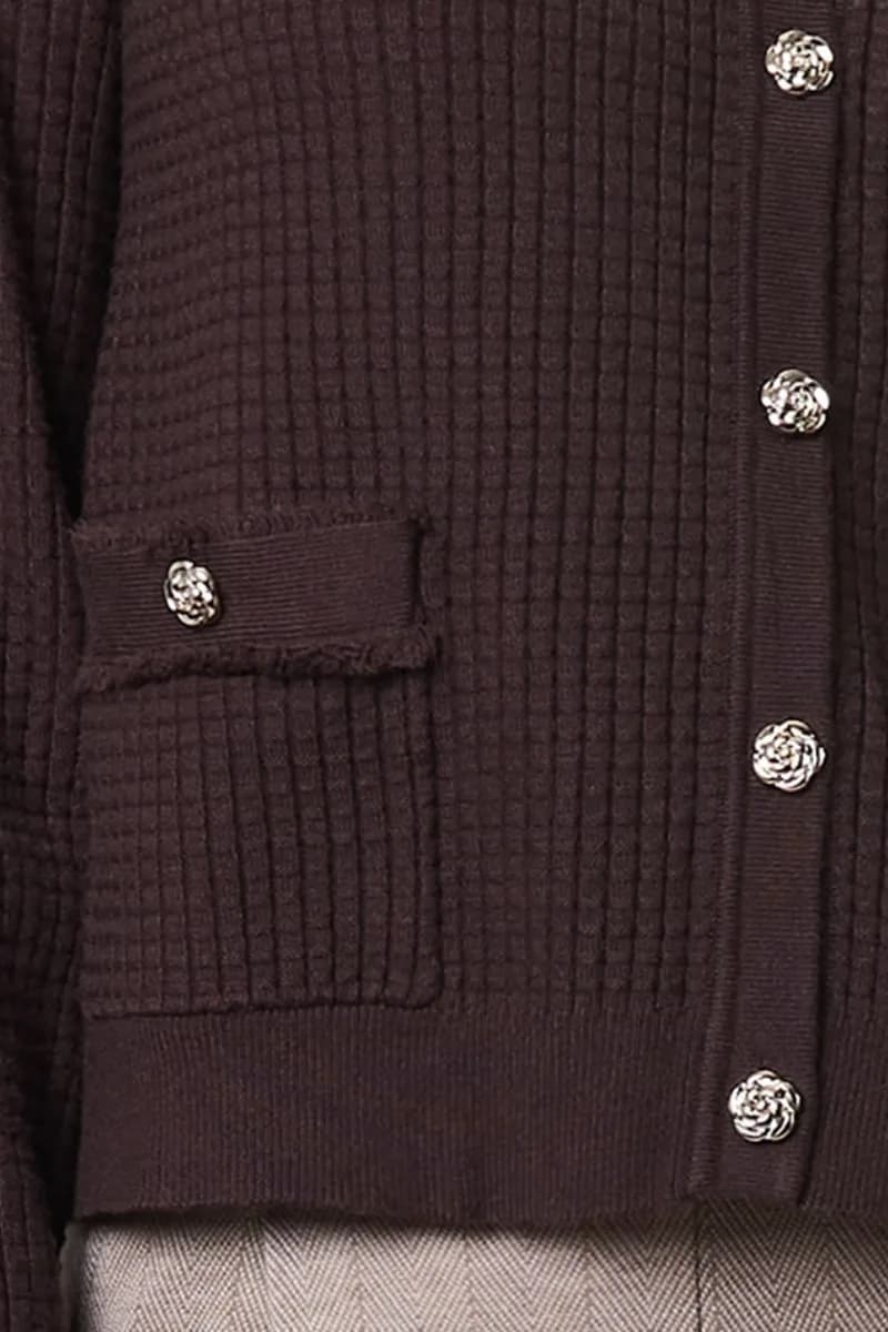 Cardigan corto con tasche e bottoni | VERDISSIMA Cosy - 9